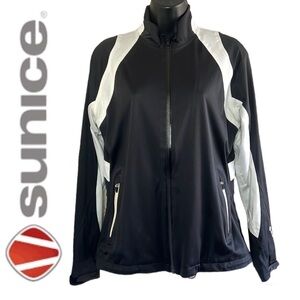 Sunice Tornado Black/White Waterproof Golf Active Jacket Size M